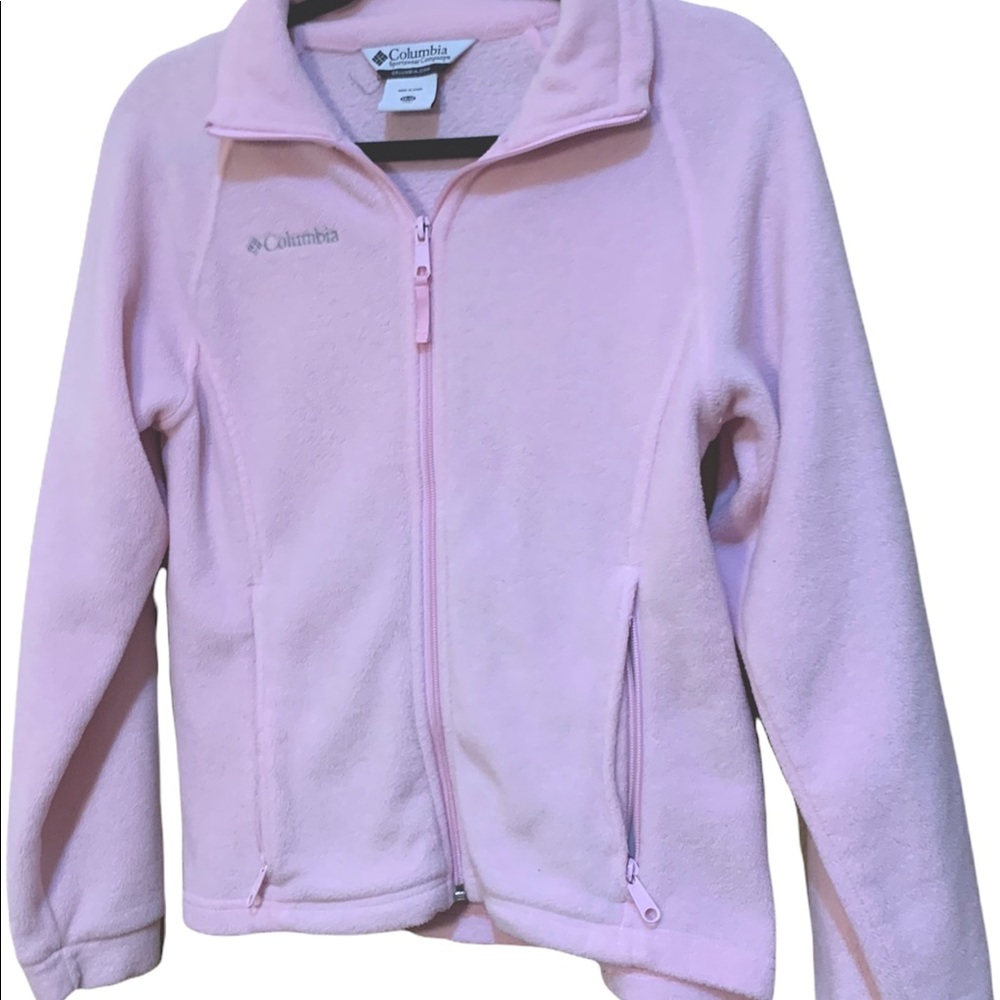 Columbia Size 14/16 pink fleece jacket w/zipper